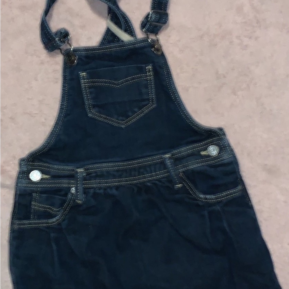 Dark Blue Toddler girl Burberry Denim Blue dress Overalls size 3T